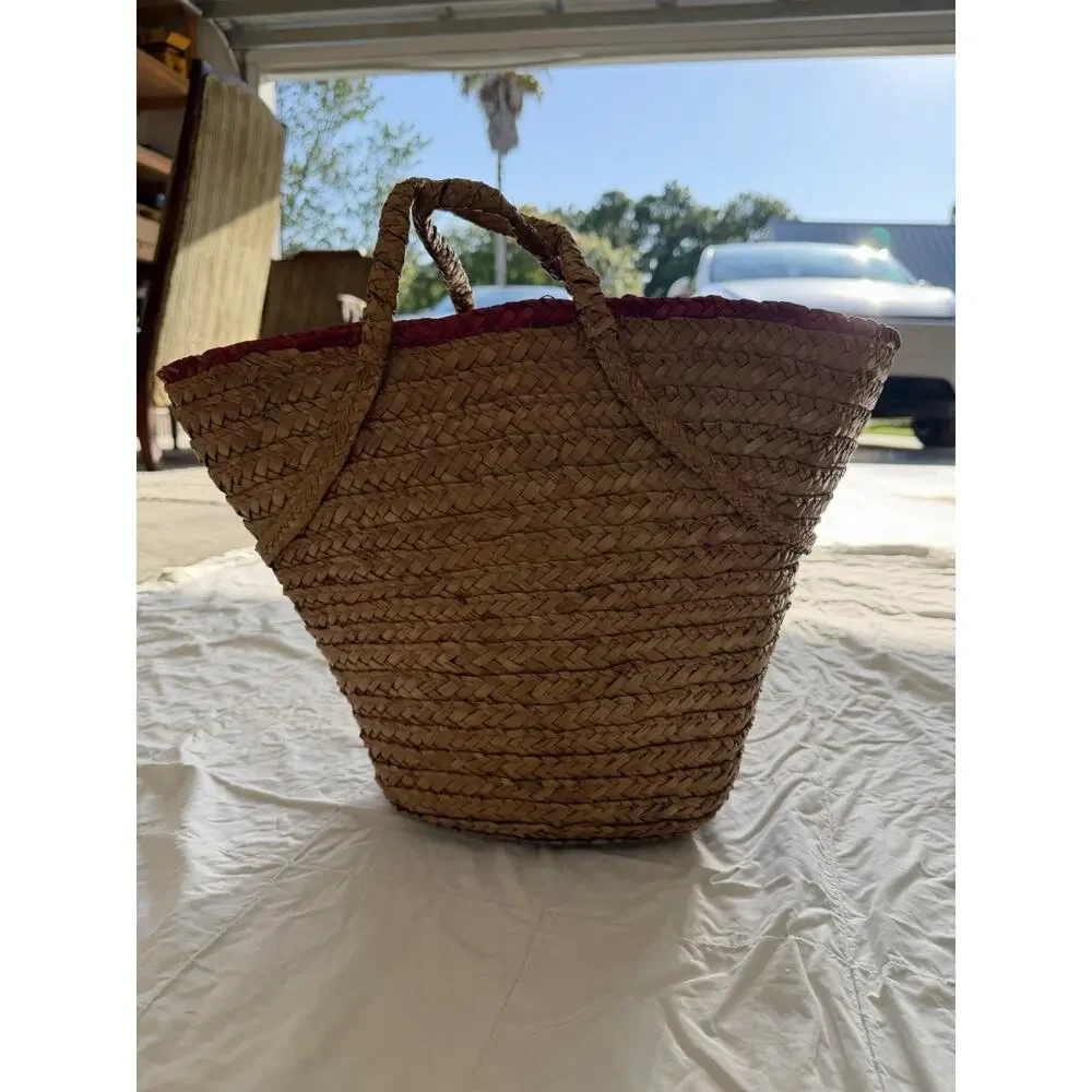 Vintage Straw Tote Bag